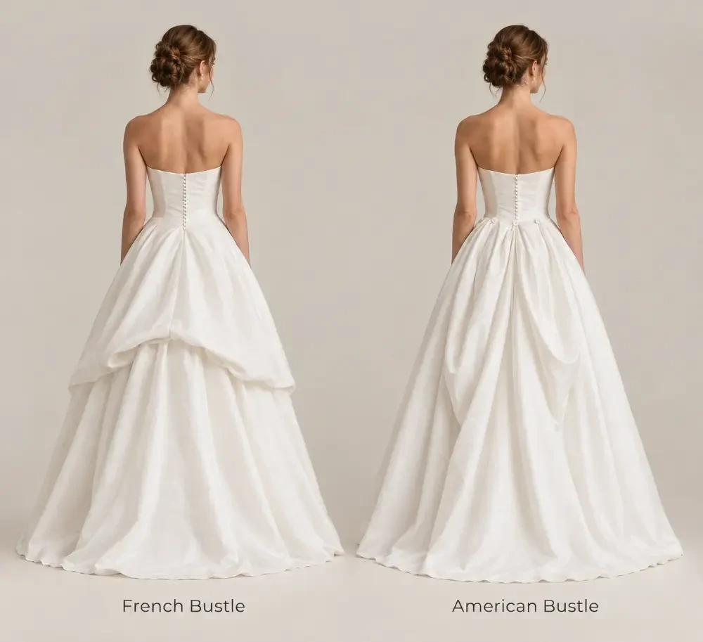 Ball gown bustles