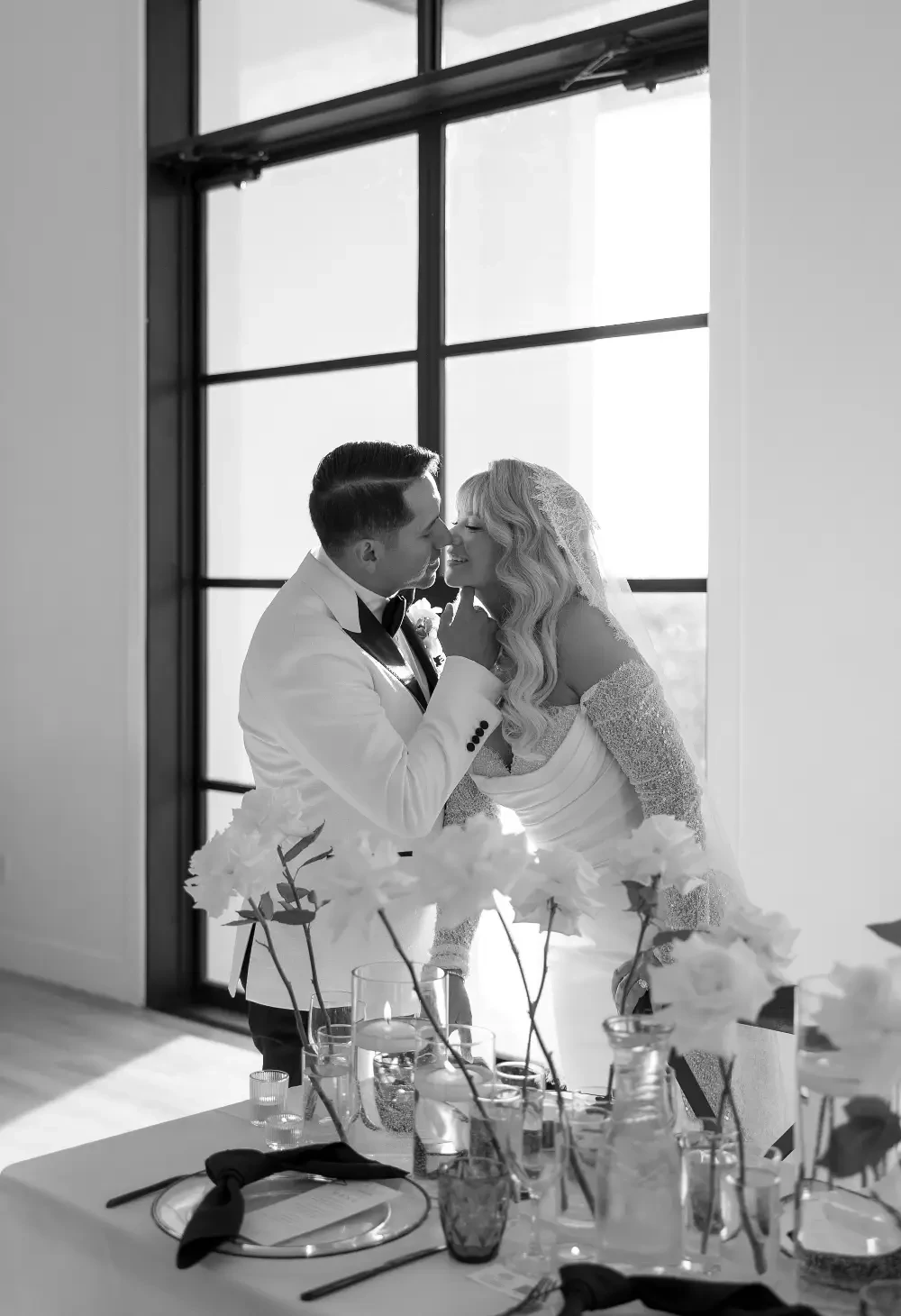 bride and groom wedding reception photography