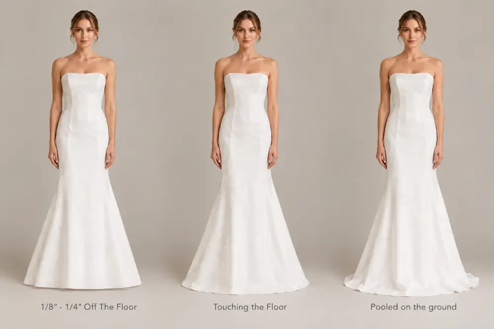 wedding dress hem lengths