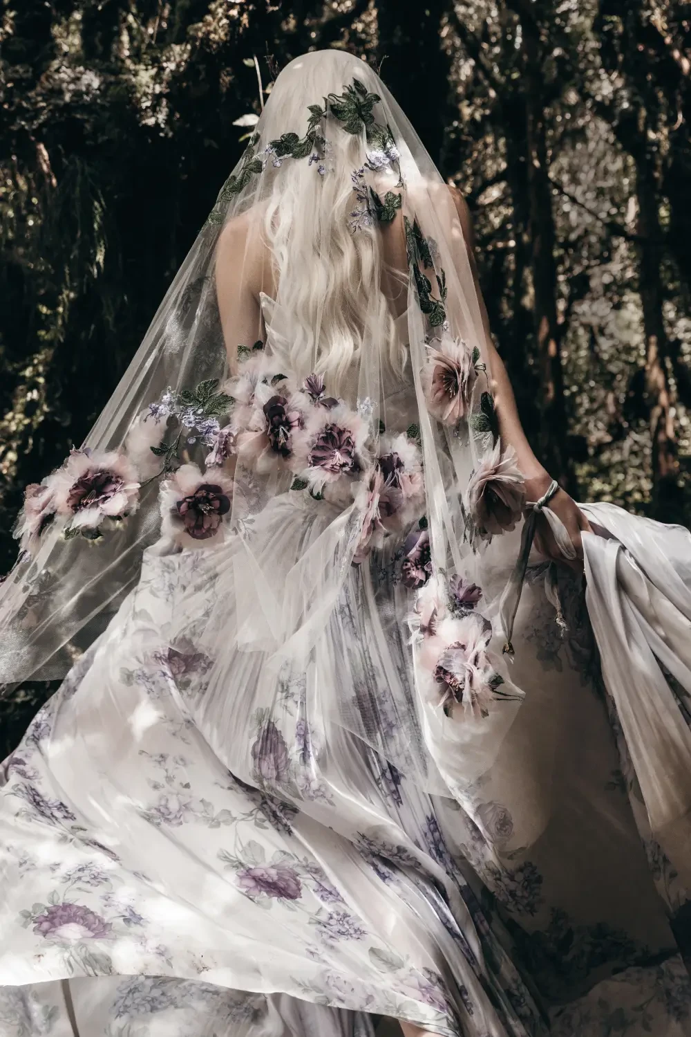 Rhea Gown liquid organza print wedding dress Las Vegas