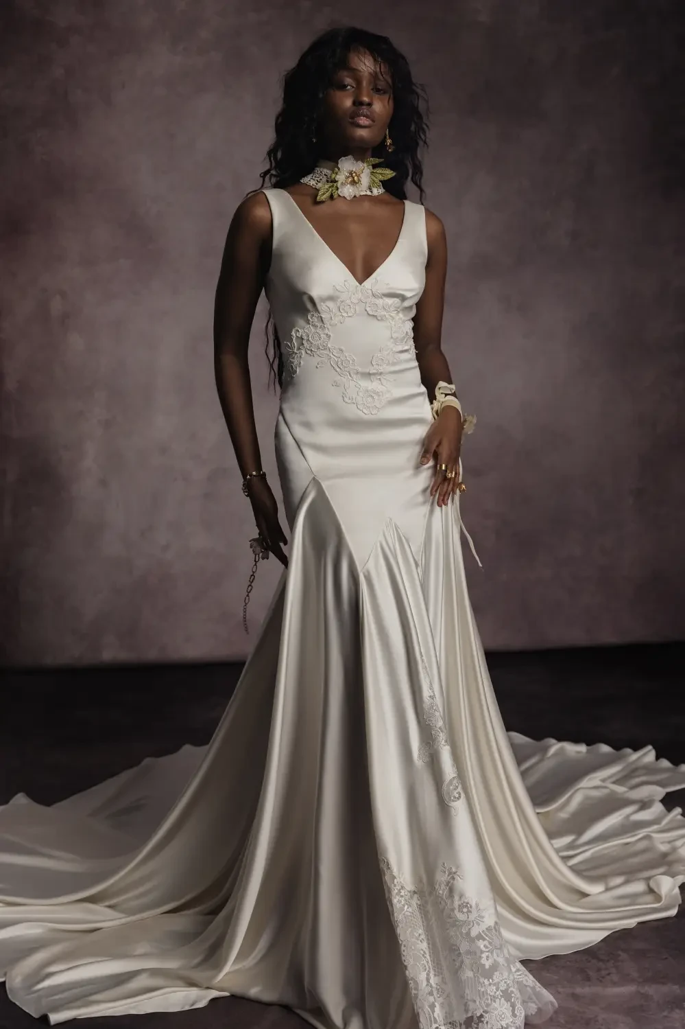 Willow Gown satin slip wedding dress Rue de Seine