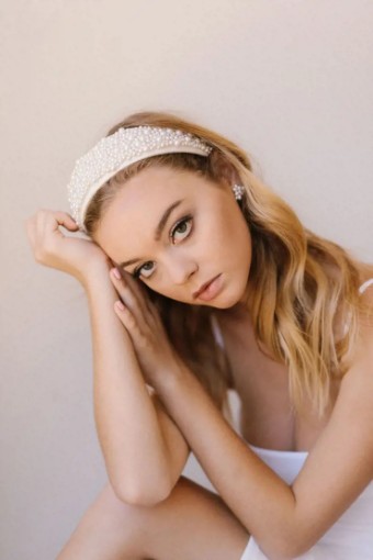 Untamed Petals #Fallon Headband #0 default White thumbnail