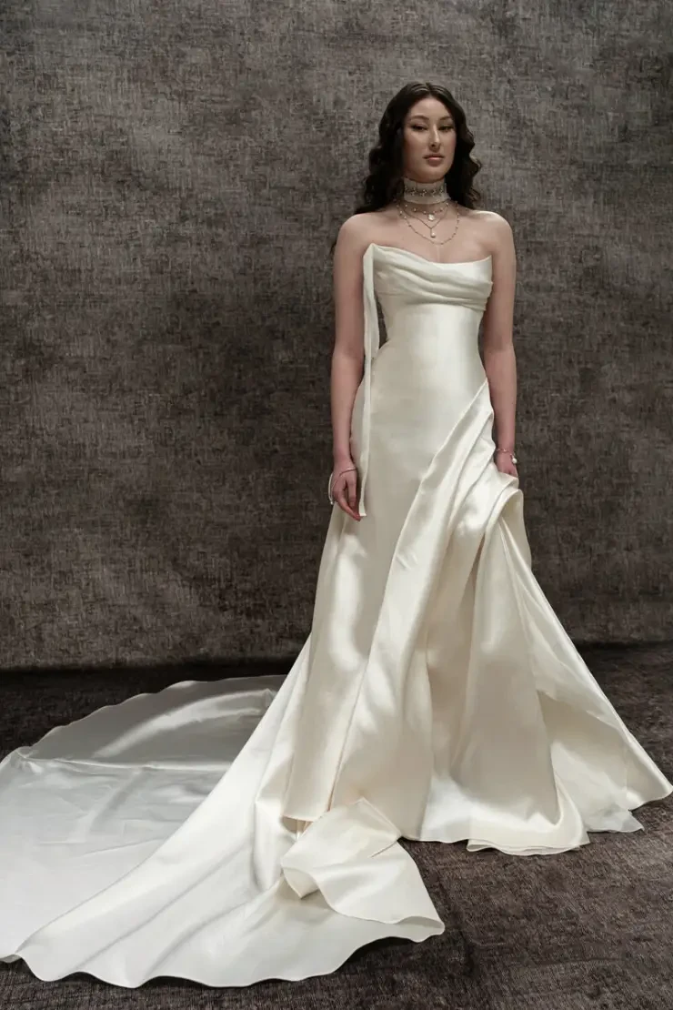 knee length dresses for ladies Macbeth Gown by Saint Bridal | Designer Wedding Dress