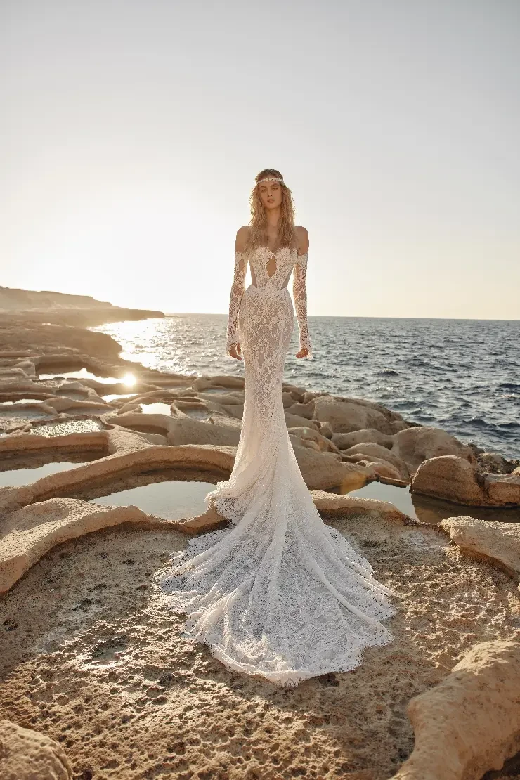 eva lendel wedding dresses Envy - This Look Has a Sweetheart Bodice Bedecked in Small Beads + Hand Eva Lendel Bridal + Wedding